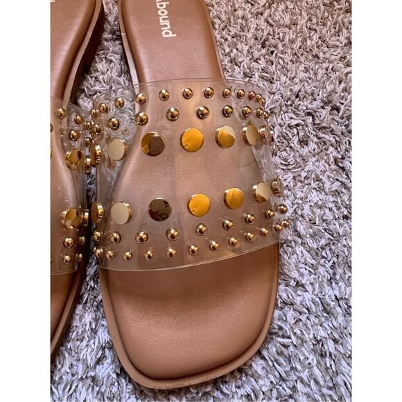 Flat tan sandals - Picture 3 of 5